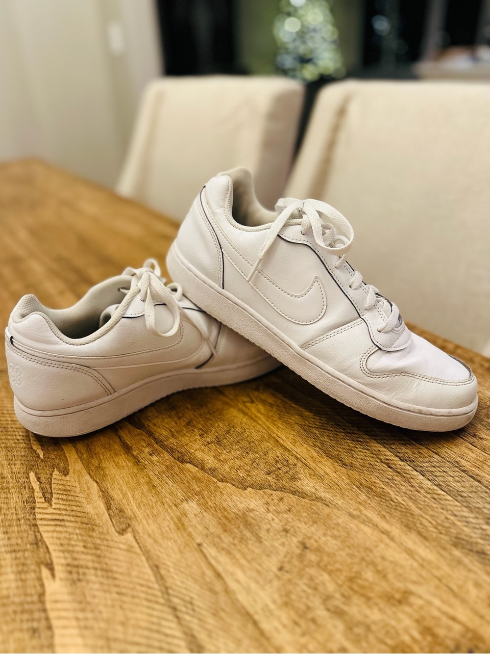 Nike Ebernon Low "Triple White" Sneakers 
Mens 11